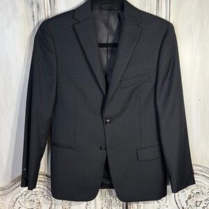 Michael Kors Boys Classic Black with White Pin Dot Blazer Wool Blend